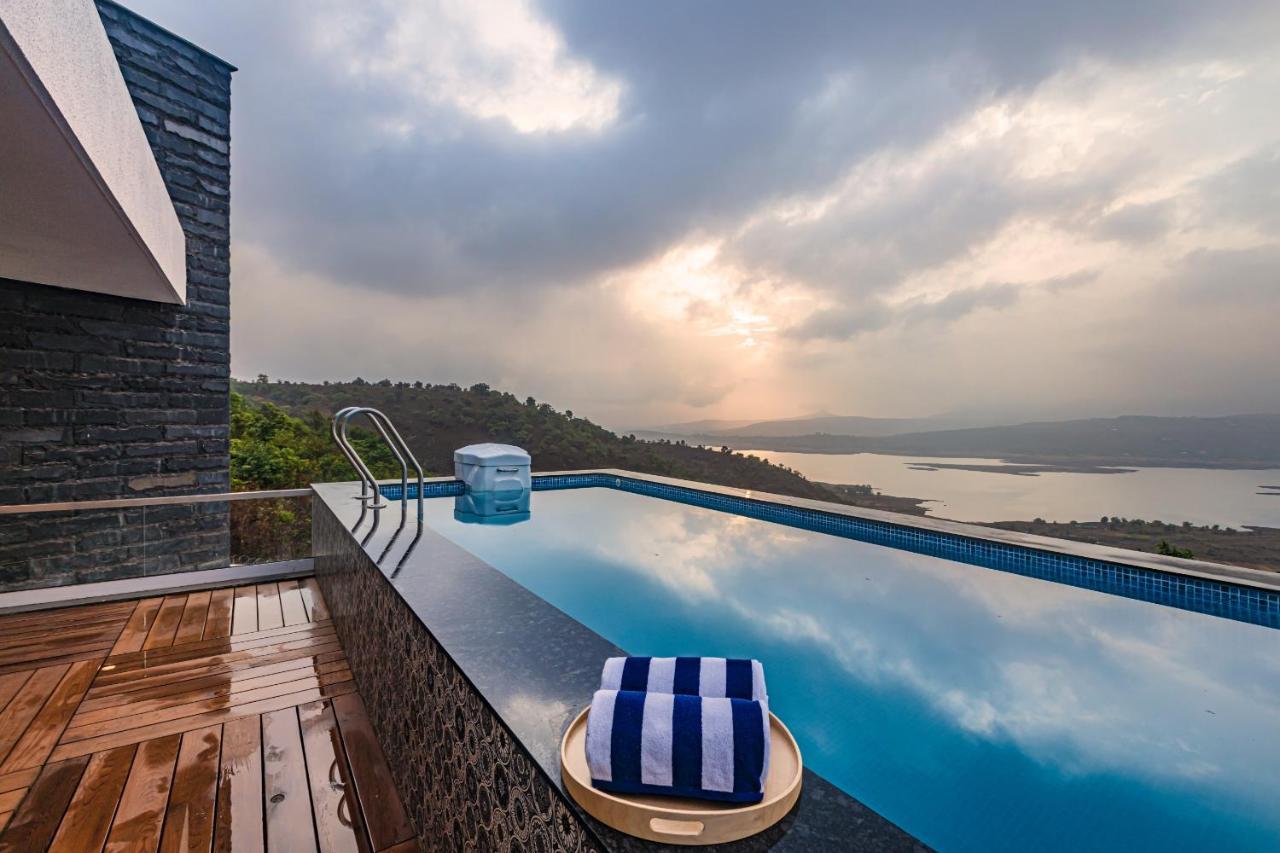 Saffronstays Kaia Waters By Kosha Villas, Pawna - Greek Style Villa With Panoramic View Of Pawna Lake Kolvan Exteriör bild