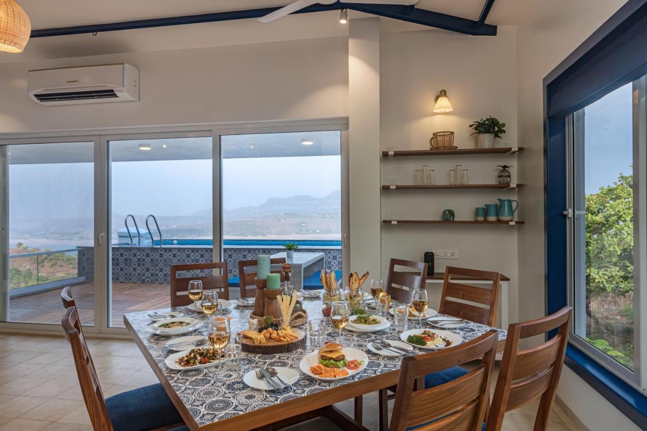 Saffronstays Kaia Waters By Kosha Villas, Pawna - Greek Style Villa With Panoramic View Of Pawna Lake Kolvan Exteriör bild