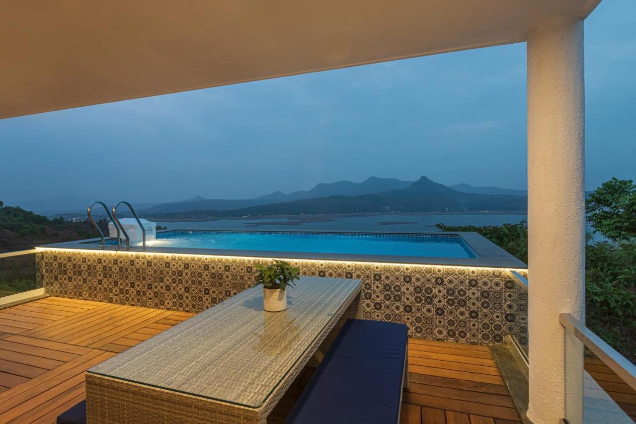 Saffronstays Kaia Waters By Kosha Villas, Pawna - Greek Style Villa With Panoramic View Of Pawna Lake Kolvan Exteriör bild