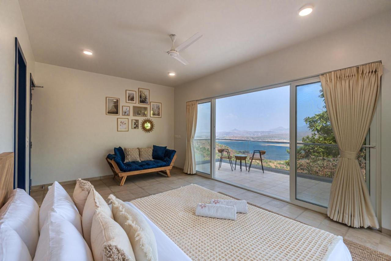 Saffronstays Kaia Waters By Kosha Villas, Pawna - Greek Style Villa With Panoramic View Of Pawna Lake Kolvan Exteriör bild