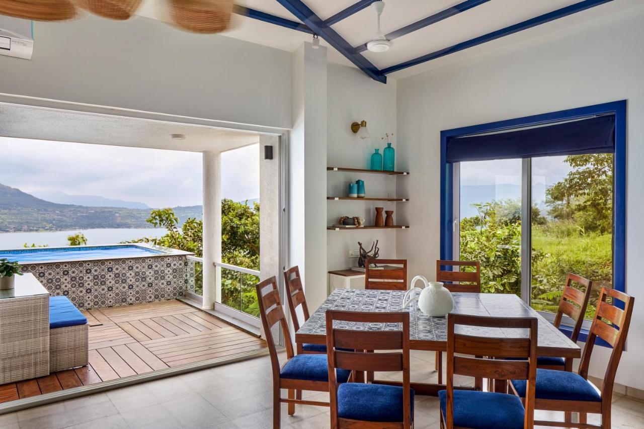 Saffronstays Kaia Waters By Kosha Villas, Pawna - Greek Style Villa With Panoramic View Of Pawna Lake Kolvan Exteriör bild