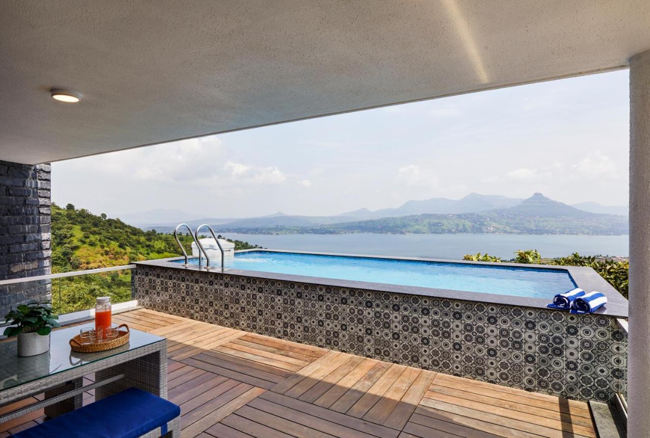 Saffronstays Kaia Waters By Kosha Villas, Pawna - Greek Style Villa With Panoramic View Of Pawna Lake Kolvan Exteriör bild