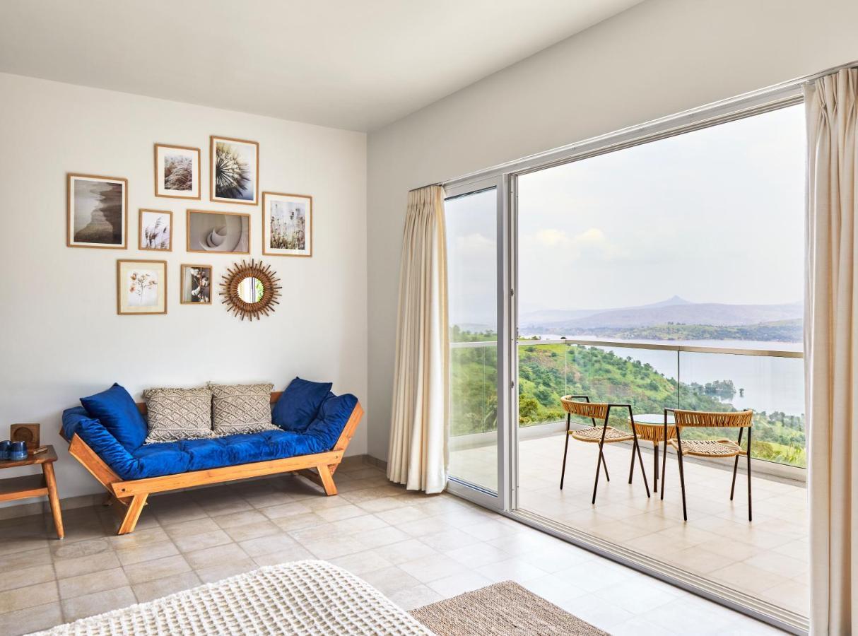 Saffronstays Kaia Waters By Kosha Villas, Pawna - Greek Style Villa With Panoramic View Of Pawna Lake Kolvan Exteriör bild